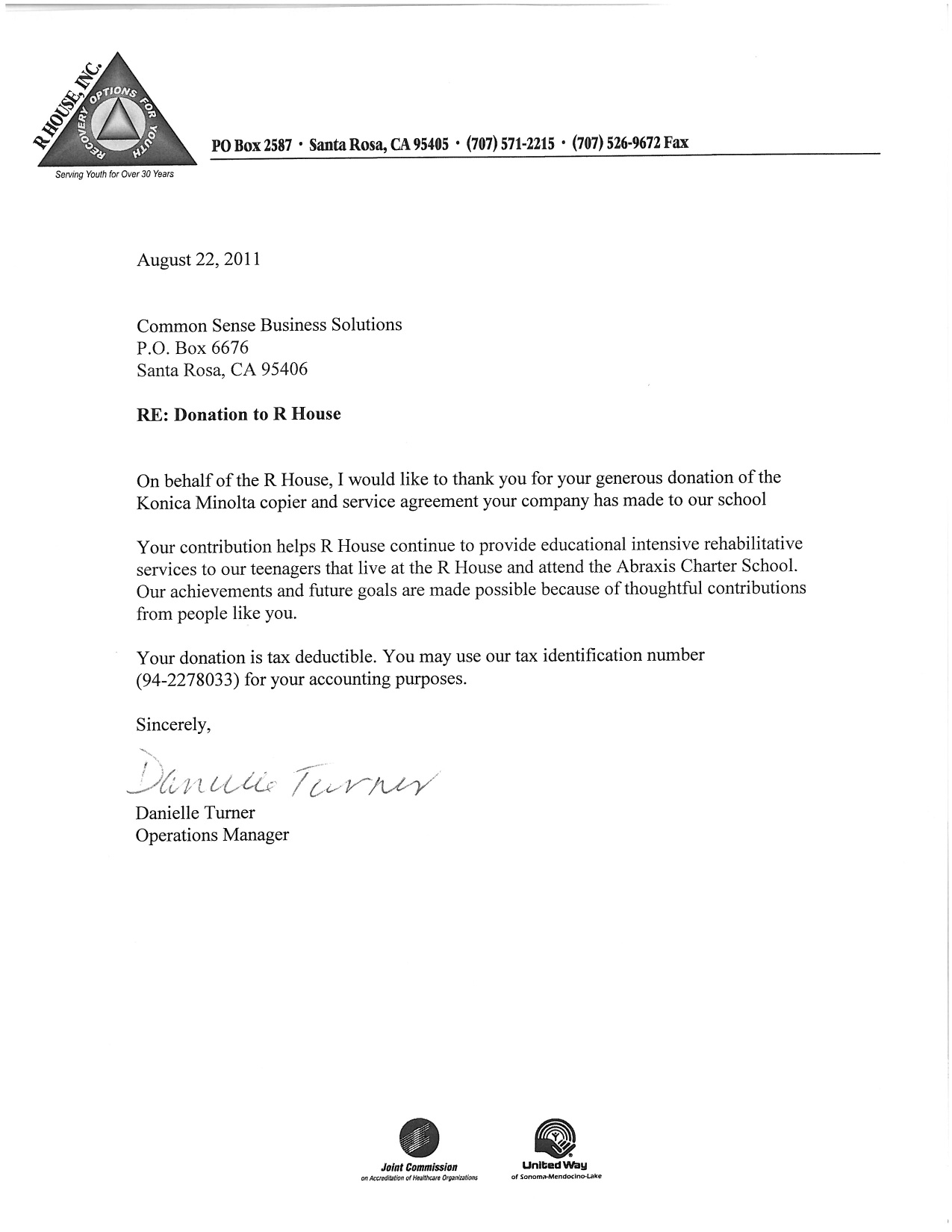 Testimonial Letters Common Sense Business Solutions