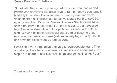 sequoia senior solutions testimonial letter