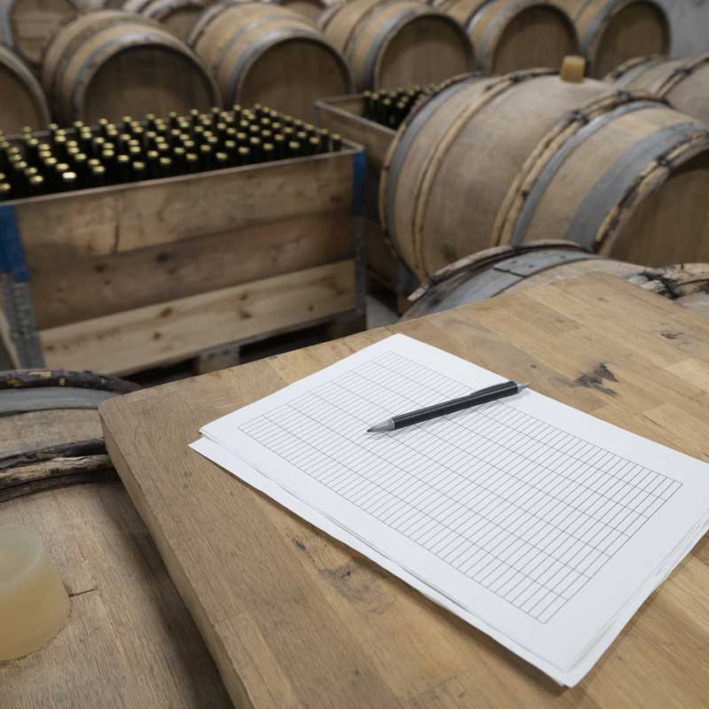 Printed materials in a winery