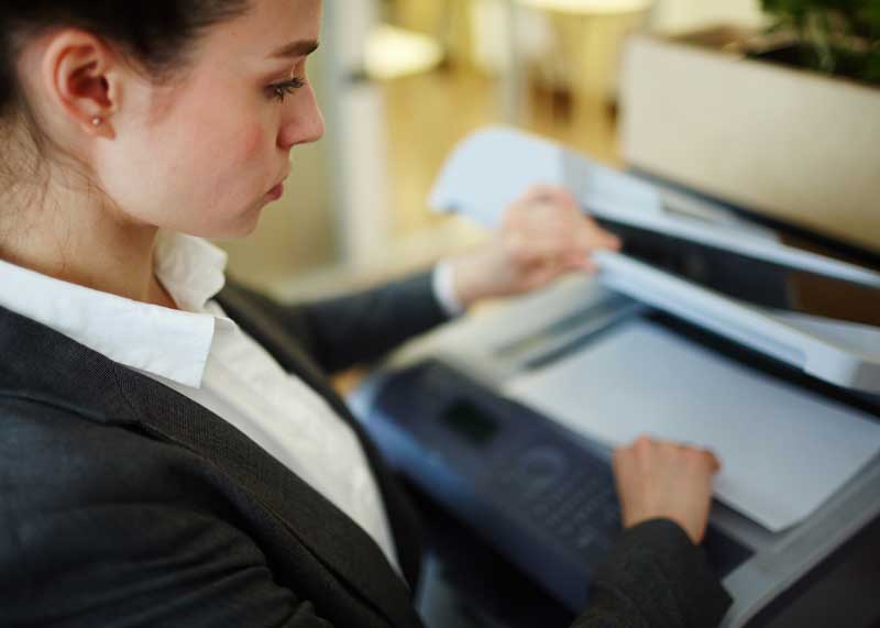 bookkeeper using a multifunction printer